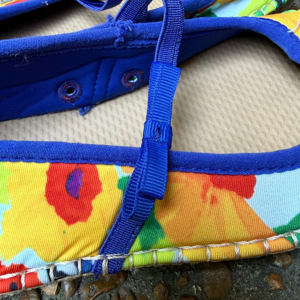Sea Star x Frances Valentine Floral Neoprene Mary Jane Espadrille Shoes Womens 8 - Picture 12 of 15